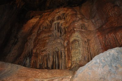 Rock formations in the caves at Cheddar Gorge